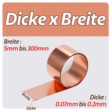 Kupferband Dicke 0,07-0,2 mm