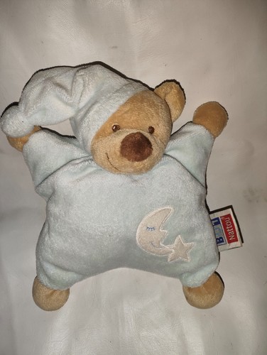 Nattou teddy bär - blau, stern
