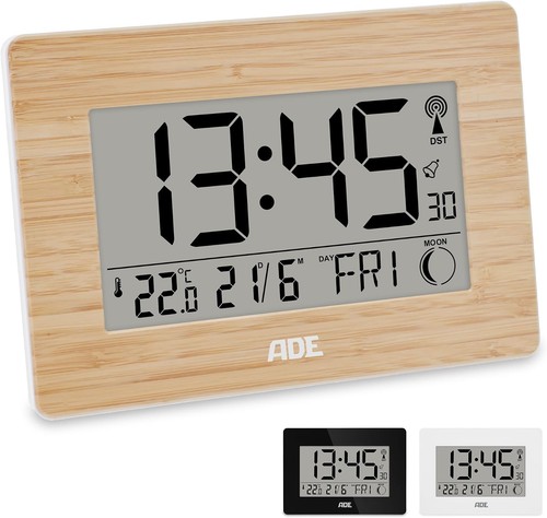Ade große funkuhr digital mit - ade,