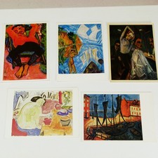 5 Kunstkarten - Erich Heckel - Ältere Postkarten, vmtl 60er Jahre