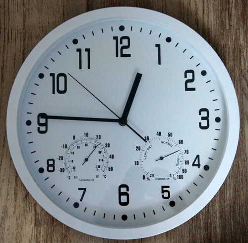 Alco wanduhr rund - rund, weiß