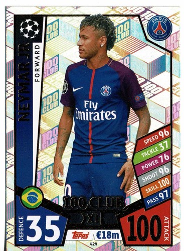 Topps 2017 match attax neymar - match,