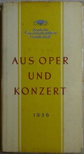 Aus Oper und Konzert - Schallplatten Katalog. Deutsche Grammophon Gesellschaft,