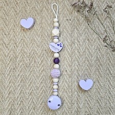 Schnullerkette Herz (flieder)