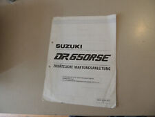 Suzuki DR 650 RSE Ergänzungs Werkstatthandbuch  Reparaturanleitung Heft 1996