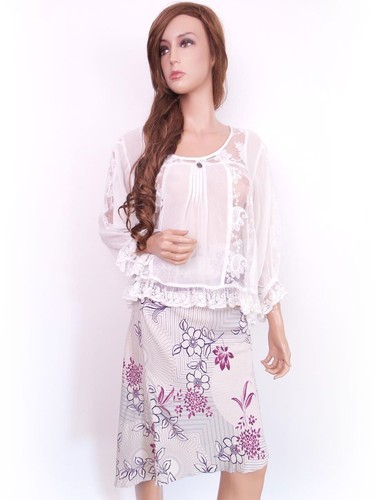 Boho romantik midi - romantik, weiß