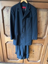 HUGO by HUGO BOSS Herren Anzug Nadelstreifen schwarz Business Gr. 52 4-Reiher