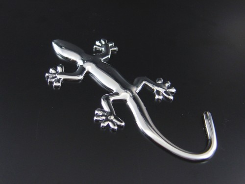 Auto aufkleber chrom gecko - auto, 3d