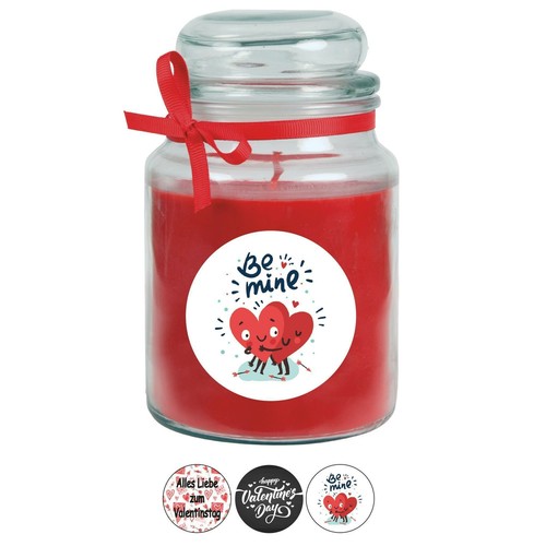 Duftkerze glas valentinstag - glas,