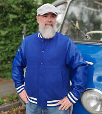 Collegejacke Gr XXL Baseballjacke Vintagejacke Retro Bomberjacke Kunstlederärmel