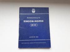 Original Betriebsanleitung Simson Moped SR 2E (Ausgabe 1962)