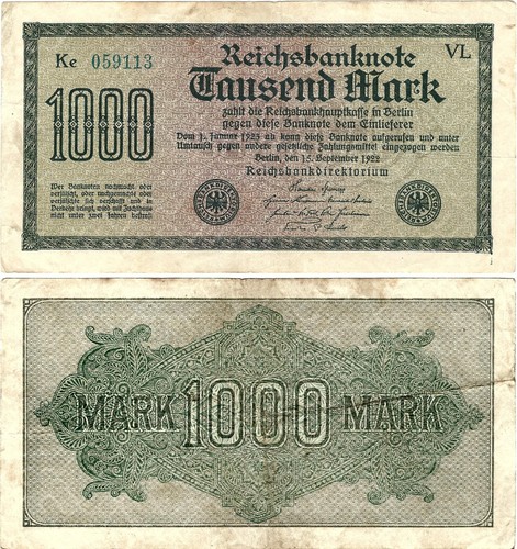 Reichsbanknote 1000 mark - 1000, 1922