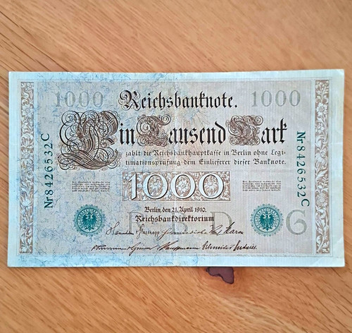 Deutsches reich reichsbanknote - deutsches,
