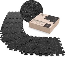 Schutzmatten 9tlg. Set Puzzlematte schwarz 30x30cm