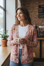 Princess Goes Hollywood Damen Strickjacke Cardigan Oberteil Jacke Mehrfarbig