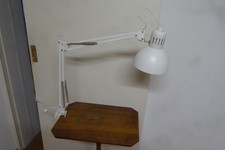 Schreibtischlampe Architektenlampe 70er Jahre weiß