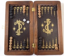 Holz Handarbeit Backgammon