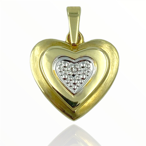Herz mit diamant - diamant, 333,-