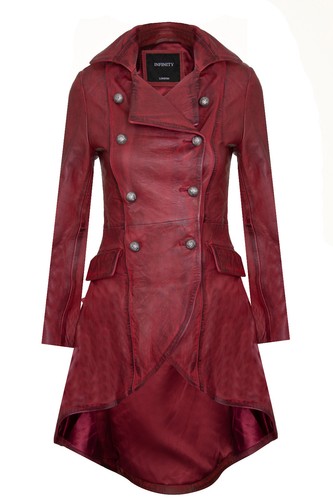 Damen gothic burgunder - gothic, leder