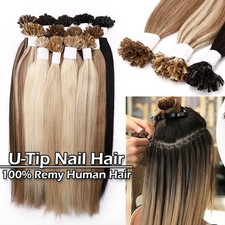 300 Strähnen Keratin Bonding Hair Extension Remy Echthaar Haarverlängerung Braun