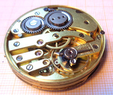 Feines Sprungd.Taschenuhrwerk Brückenwerk defekt Unruhe OK D = 42 mm PG2 11