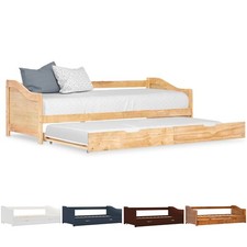Ausziehbett mit 4 Rollen Tagesbett Schlafsofa Bettgestell Sofabett Holz 90x200cm