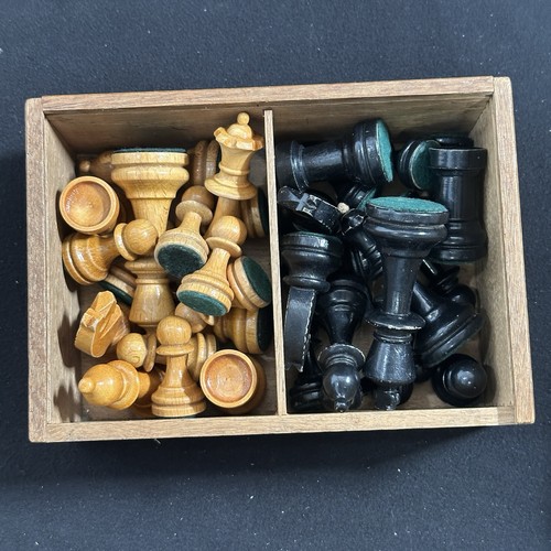 Vintage schachfiguren holz - vintage,