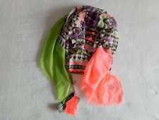 CODELLO - Tuch Damen, leichter Schal Mehrfarbig, kurze Fransen, Halstuch