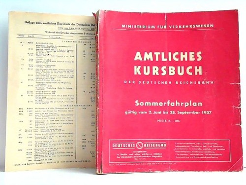 Amtliches kursbuch der - kursbuch,