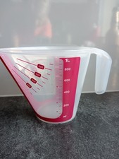 Tupperware CombiPLus Messgenau Messbecher 1 Liter rot, neuwertig