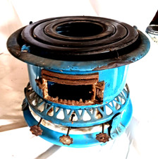 Antiker blauer Petroleum Emailleherd 3flamig, Ca. 1900