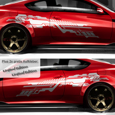 2x Seitenaufkleber Future Design 195cm Autoaufkleber Tuning Streifen JDM dub B10