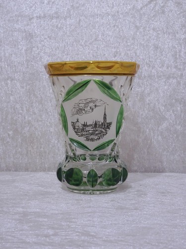 Antike andenken glas vase - andenken,