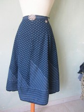 Hammerschmid Trachtenrock dunkel blau Blümchen wadenlang Größe 46 XXXL