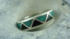 Ring chip inlay türkis - ring,