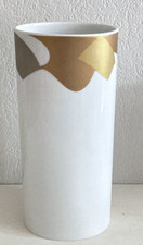 ROSENTHAL Johan van Loon Vase Gold - Platin - Bronze, 70 er Jahre, 24 cm, TOP,
