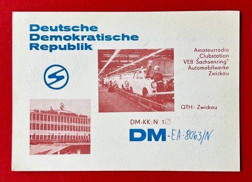 Ddr qsl radio karte zwickau - ddr,