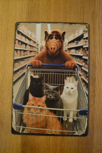 Alf blechschild retro - retro,