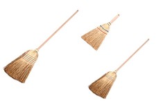 Reisstrohbesen Strohbesen Reisstrohbesen Reisbesen Stroh-Feger Besen 3 / 5-Naht