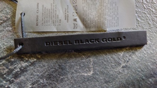 Diesel black gold ledergürtel - gold,