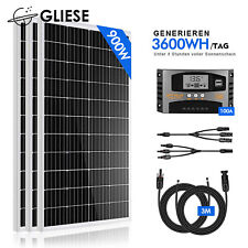 Komplettset 3x300 Watt Solarmodul 900W Solarpanel Kit Photovoltaik Inselanlage