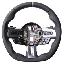 Ford Mustang Lenkrad Abgeflacht NEU Neu beziehen 12 Uhr Markierung grau 57570