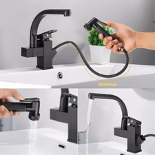 Wasserhahn Küche 360° Ausziehbar Küchenarmatur mit Brause Mischbatterie Schwarz