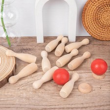 Holz-Bowling-Set