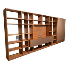 Anrei Regalwand PU 30 Puro Style Astnuss Massiv Natur Geölt