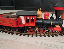 Playmobil 4034 Western elektrische Eisenbahn Schienen Trafo Anhänger LGB Lehmann