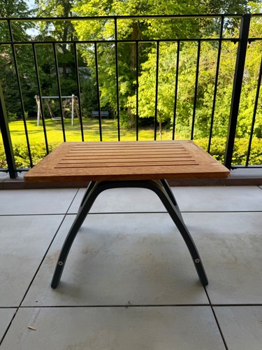 Outdoor beistelltisch aus teak - aus,