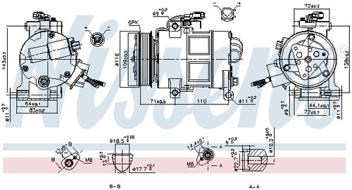 Nissens kompressor klimaanlage - kompressor,