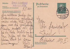 DR  P 197 F - Fragekarte von Jeßnitz 1932 nach Kiel bedarfsgelaufen