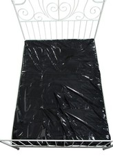 ORION Lack Laken - schwarzes Lacklaken, Latexlaken, Gummilaken in 200 x 230 cm